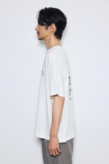 引き揃え天竺バックメッセージロゴTシャツ 詳細画像