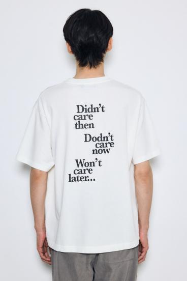 引き揃え天竺バックメッセージロゴTシャツ 詳細画像