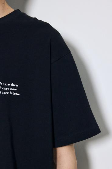 引き揃え天竺バックメッセージロゴTシャツ 詳細画像