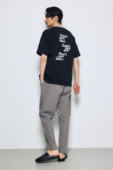 引き揃え天竺バックメッセージロゴTシャツ 詳細画像