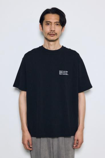 引き揃え天竺バックメッセージロゴTシャツ 詳細画像