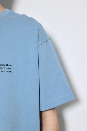 引き揃え天竺バックメッセージロゴTシャツ 詳細画像