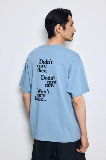 引き揃え天竺バックメッセージロゴTシャツ 詳細画像