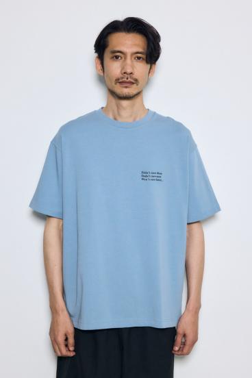 引き揃え天竺バックメッセージロゴTシャツ 詳細画像