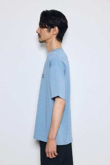 引き揃え天竺バックメッセージロゴTシャツ 詳細画像
