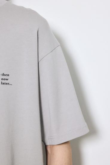 引き揃え天竺バックメッセージロゴTシャツ 詳細画像