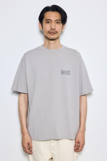 引き揃え天竺バックメッセージロゴTシャツ 詳細画像