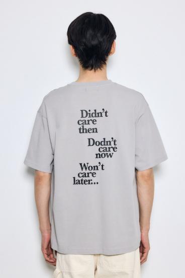 引き揃え天竺バックメッセージロゴTシャツ 詳細画像