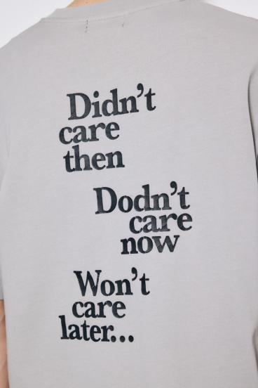 引き揃え天竺バックメッセージロゴTシャツ 詳細画像