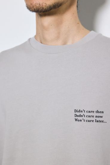 引き揃え天竺バックメッセージロゴTシャツ 詳細画像