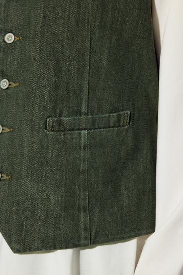 リラックスデニムベスト 詳細画像