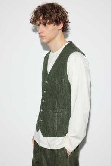 リラックスデニムベスト 詳細画像