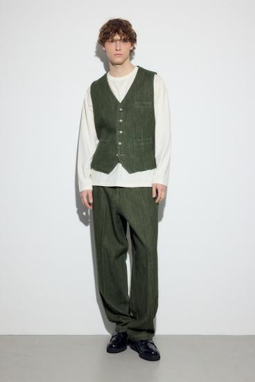 リラックスデニムベスト 詳細画像