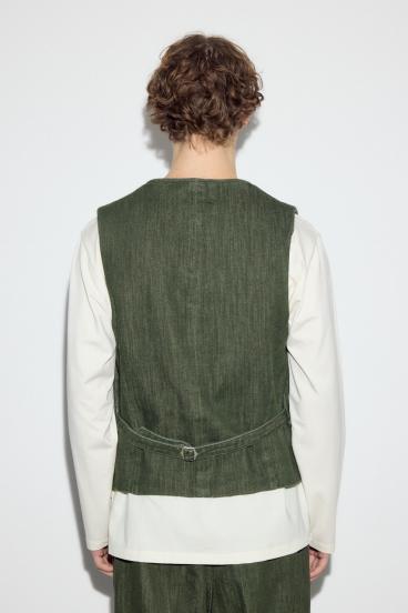 リラックスデニムベスト 詳細画像