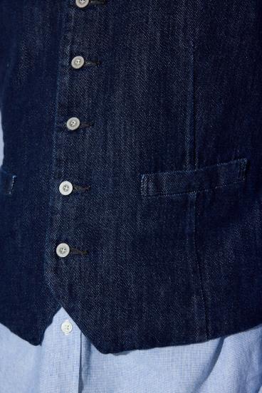 リラックスデニムベスト 詳細画像
