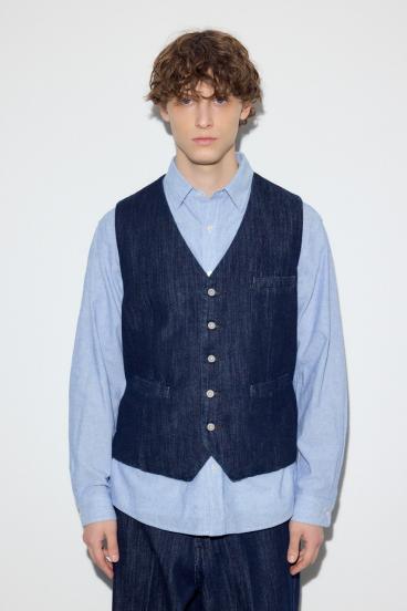 リラックスデニムベスト 詳細画像