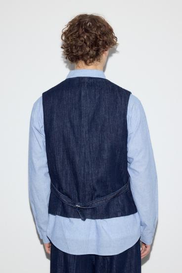 リラックスデニムベスト 詳細画像