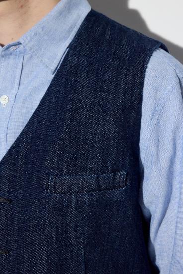 リラックスデニムベスト 詳細画像