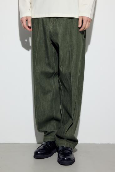 リラックスデニムスラックス 詳細画像