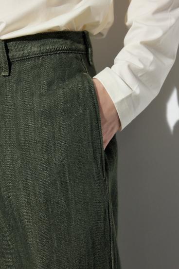 リラックスデニムスラックス 詳細画像