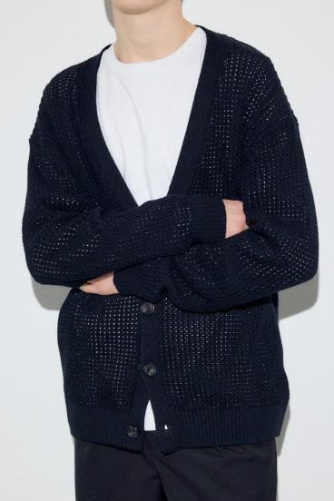 ニットメッシュカーディガン
