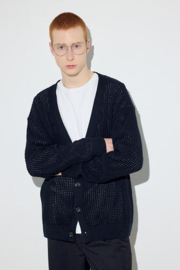 ニットメッシュカーディガン 詳細画像