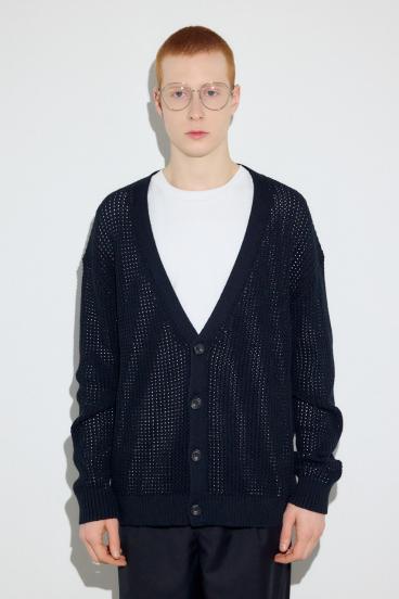 ニットメッシュカーディガン 詳細画像