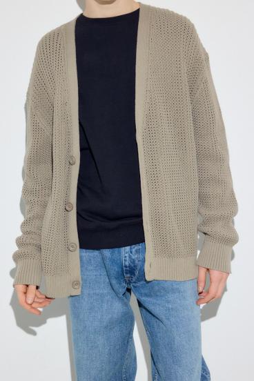 ニットメッシュカーディガン