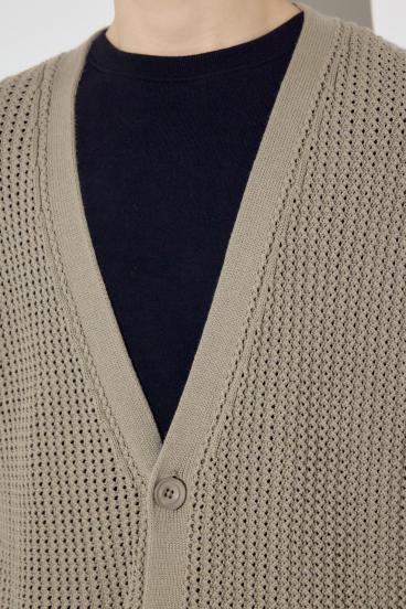 ニットメッシュカーディガン 詳細画像