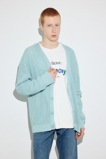 ニットメッシュカーディガン