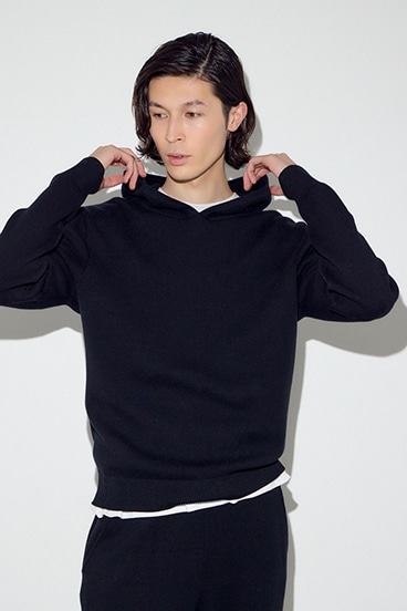 ハイゲージニットフーディー 詳細画像