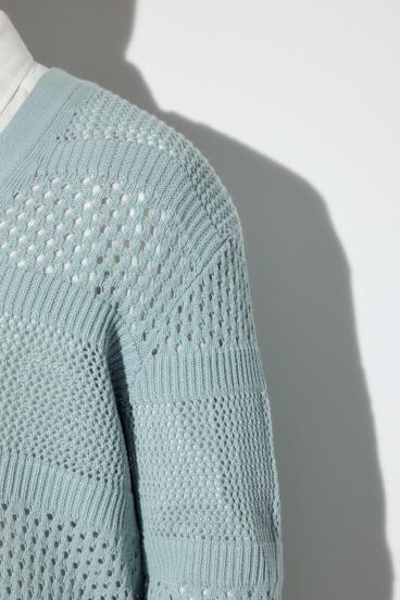 透かし編み柄変化カーディガン 詳細画像