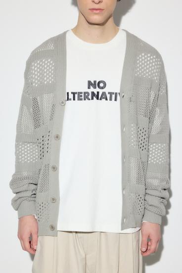 透かし編み柄変化カーディガン