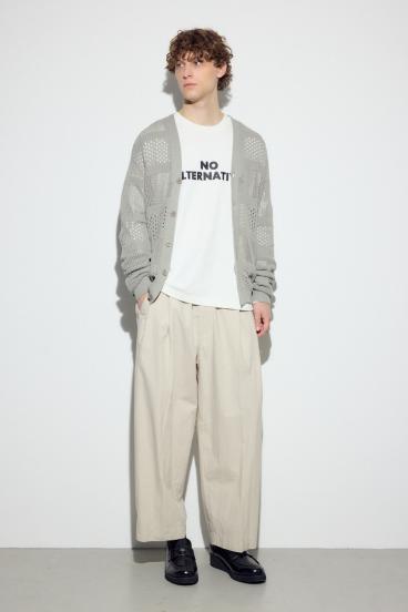 透かし編み柄変化カーディガン 詳細画像