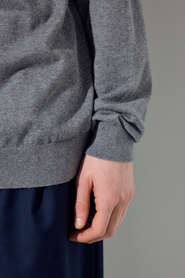 【SS先行アイテム】カシミヤミックスポロカラーニットトップス 詳細画像