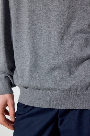 【SS先行アイテム】カシミヤミックスポロカラーニットトップス 詳細画像