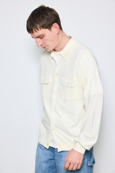 衿付きサファリニットカーディガン 詳細画像