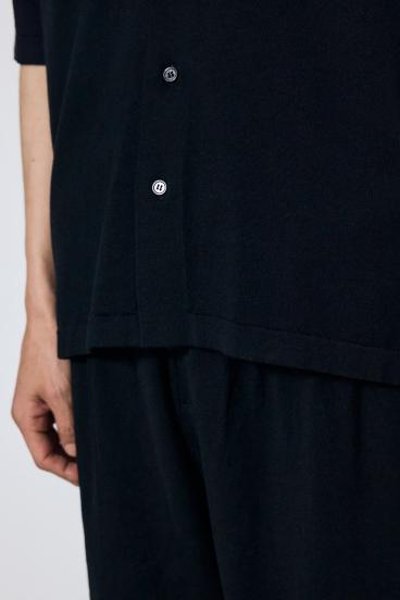 リラックスオープンカラーニットシャツ 詳細画像