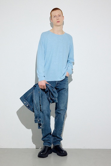 【SS先行アイテム】カシミヤミックスニットトップス 詳細画像