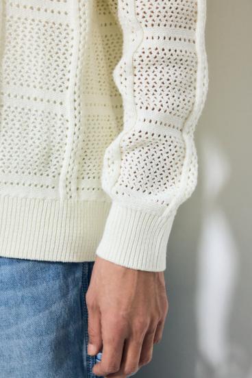 コットンメッシュニットカーディガン 詳細画像