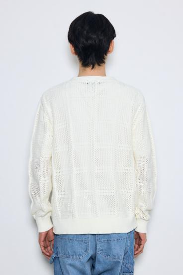 コットンメッシュニットカーディガン 詳細画像