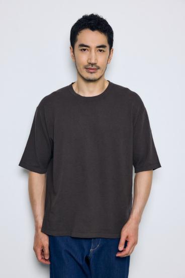 リネンブレンドニットTシャツ