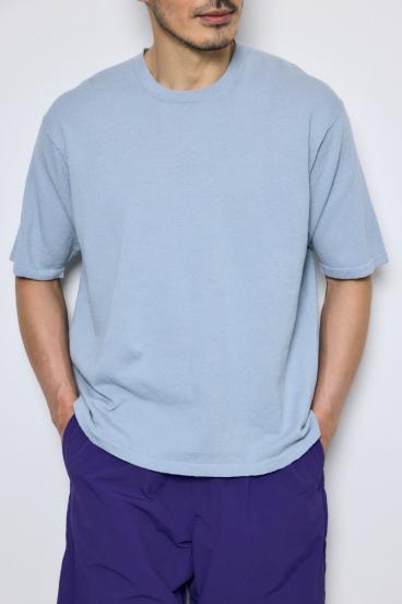 リネンブレンドニットTシャツ