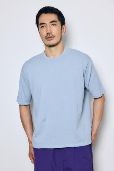 リネンブレンドニットTシャツ