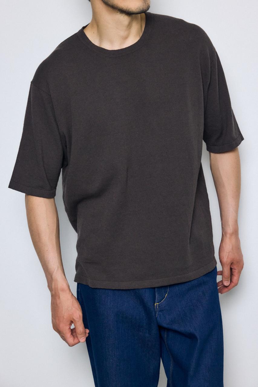 リネンブレンドニットTシャツ