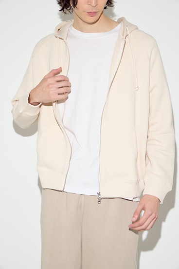 SEA ベージュ フルジップパーカー 裏毛ジップアップパーカー｜MEN｜251JSR80-1151｜AZUL BY MOUSSY