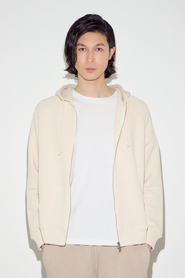 裏毛ジップアップパーカー 詳細画像