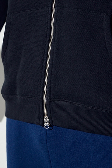 裏毛ジップアップパーカー 詳細画像