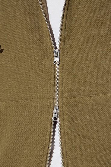 裏毛ジップアップパーカー 詳細画像