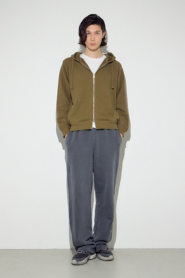 裏毛ジップアップパーカー 詳細画像